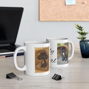 Custom made pet Caricature Design ceramic coffee mug, Family or Friend Cartoon artwork handled mug, Personalised name, colour option tea cup