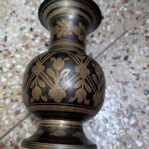 Antique brass vase