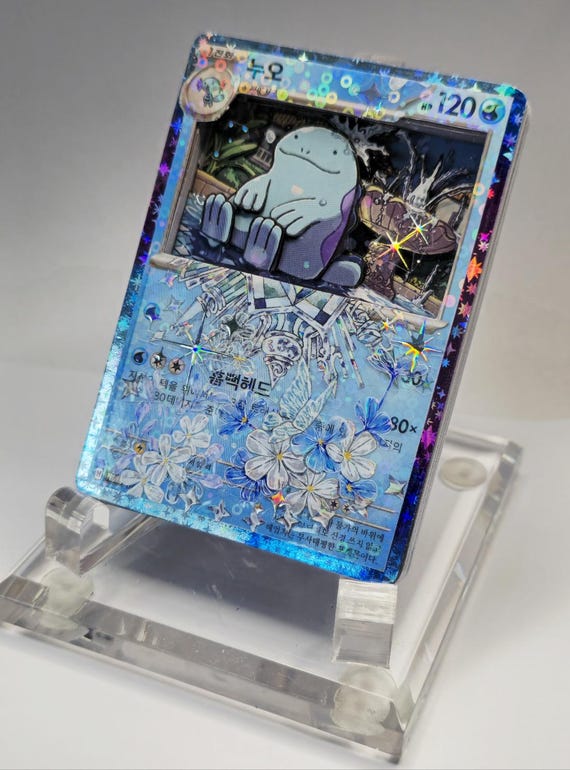 カスタム3D PTCGポケモンカードハンドメイドシャドーボックスアート 
