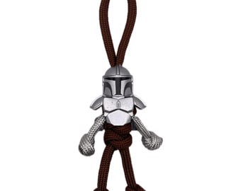 Llavero de paracord hecho a mano de The Mandalorian, Star Wars