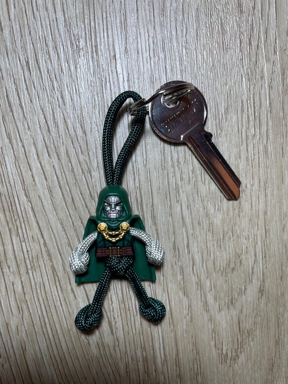 Handmade Doctor Doom Paracord Minifigure Keychain, Marvel
