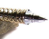 Revved Up - 24kt Gold Motorcycle Shock Absorber Pen with Silver, Copper and Gold Inlay - Free Engraving
