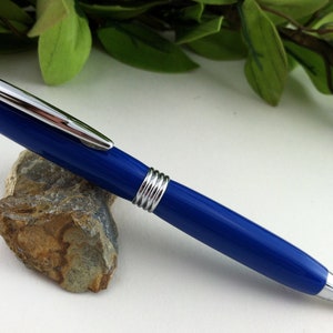 Bluebird Vibrant Blue Groomsmen Favor Pen Free Engraving image 1