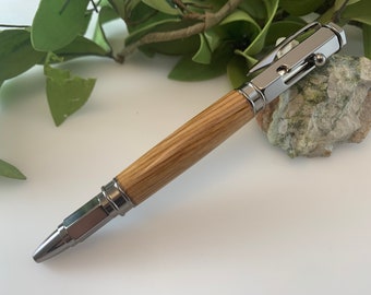 Authentic Used Makers Mark Bourbon Whisky Barrel Bolt Action Pen - White Oak Barrel Wood  - FREE Engraving