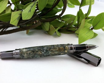 Shredded US Money Abundance Affirmation Inlay Writing Pen - Free Engraving