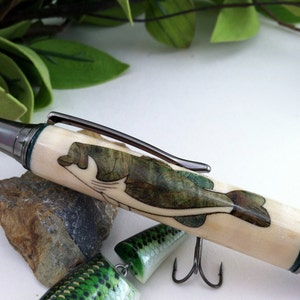 Badass Bass Wood Inlay Personalized Writing Pen - Free Engraving