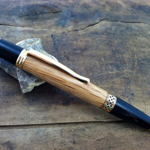 Authentic Jim Beam Oak Bourbon Barrel Stylus Pen Groomsmen Wedding Favor FREE Engraving image 3