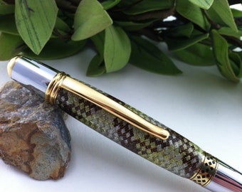 Royal Weave Pen - Gold, Silver and Copper Fibers Woven and Inlayed - Free Engraving