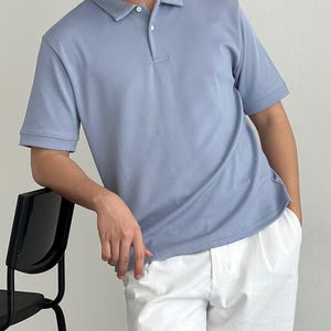Jason Polo Knit Shirt - men’s polo shirt, casual polo top, golf polo shirt, smart casual polo, gift for him, gift for husban