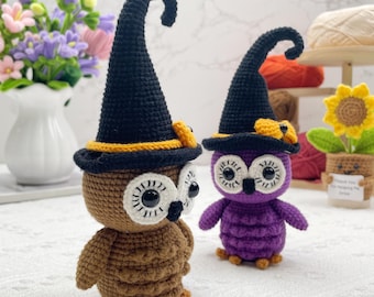 Owl Crochet Pattern PDF Amigurumi Forest Animal Plush DIY Soft Toy Tutorial Digital Download for Handmade Woodland Stuffed Bird Gift Craft