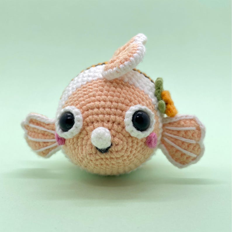Cute Clown Fish Crochet Pattern PDF Amigurumi Sea Animal Plush ...