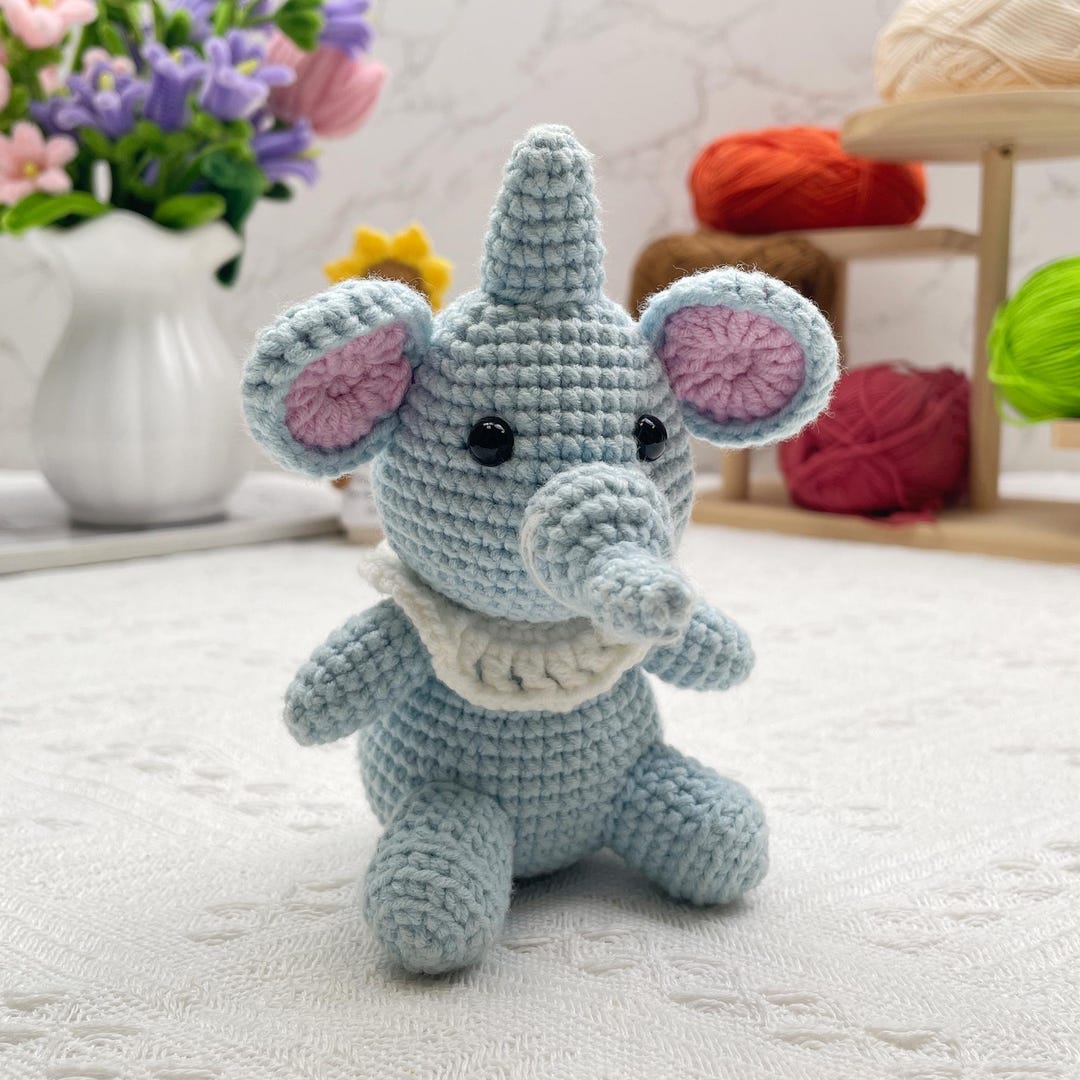 Elephant Crochet Pattern PDF Amigurumi Jungle Animal Plush DIY Soft Toy ...