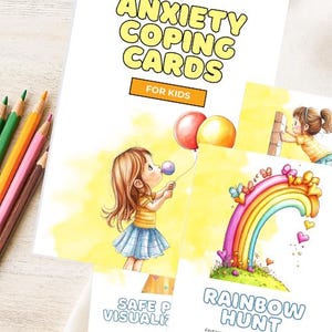 Anxiety Coping Cards for Kids – Printable Mindfulness and Calm Activities – 23 Digital Cards
