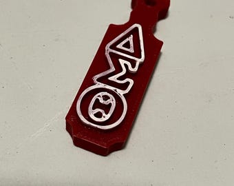 Delta Sigma Theta 3D Printed Mini Paddle Keychain