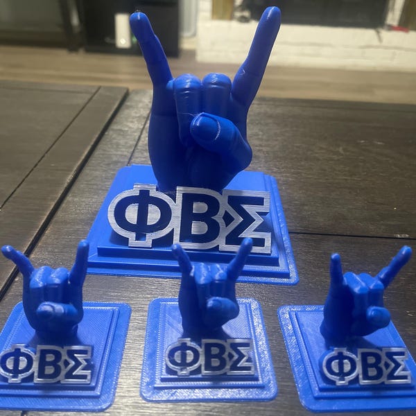 Phi Beta Sigma 3D Printed Hand Statue