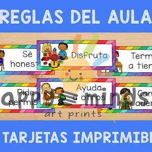 20 Carteles de Reglas Escolares para Imprimir | Gestión del Aula | Decoración Preescolar y Primaria | Recurso Educativo PDF