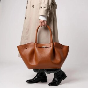 Große PU-Leder-Einkaufstasche für Frauen - Stilvolle Schulterhandtasche, schicke Arbeitstasche, weiche lässige Geldbörse, elegante Tagestasche