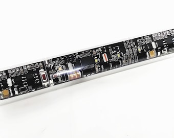 Cyberpunk Spacebar Circuit Board Artisan Keycap: Custom Resin & Metal Mechanical Keycaps