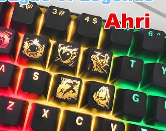 Teclas de Ahri para League of Legends: Habilidades de campeón, Juego de teclas retroiluminadas para LOL Gaming