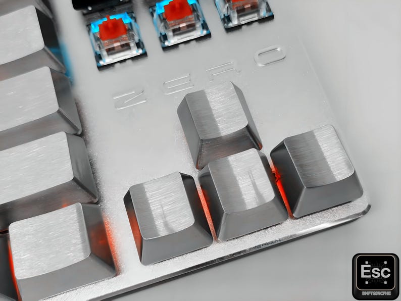 Pure Stainless Steel Arrow Keycaps: Custom Metal Artisan Keycaps Set - Etsy