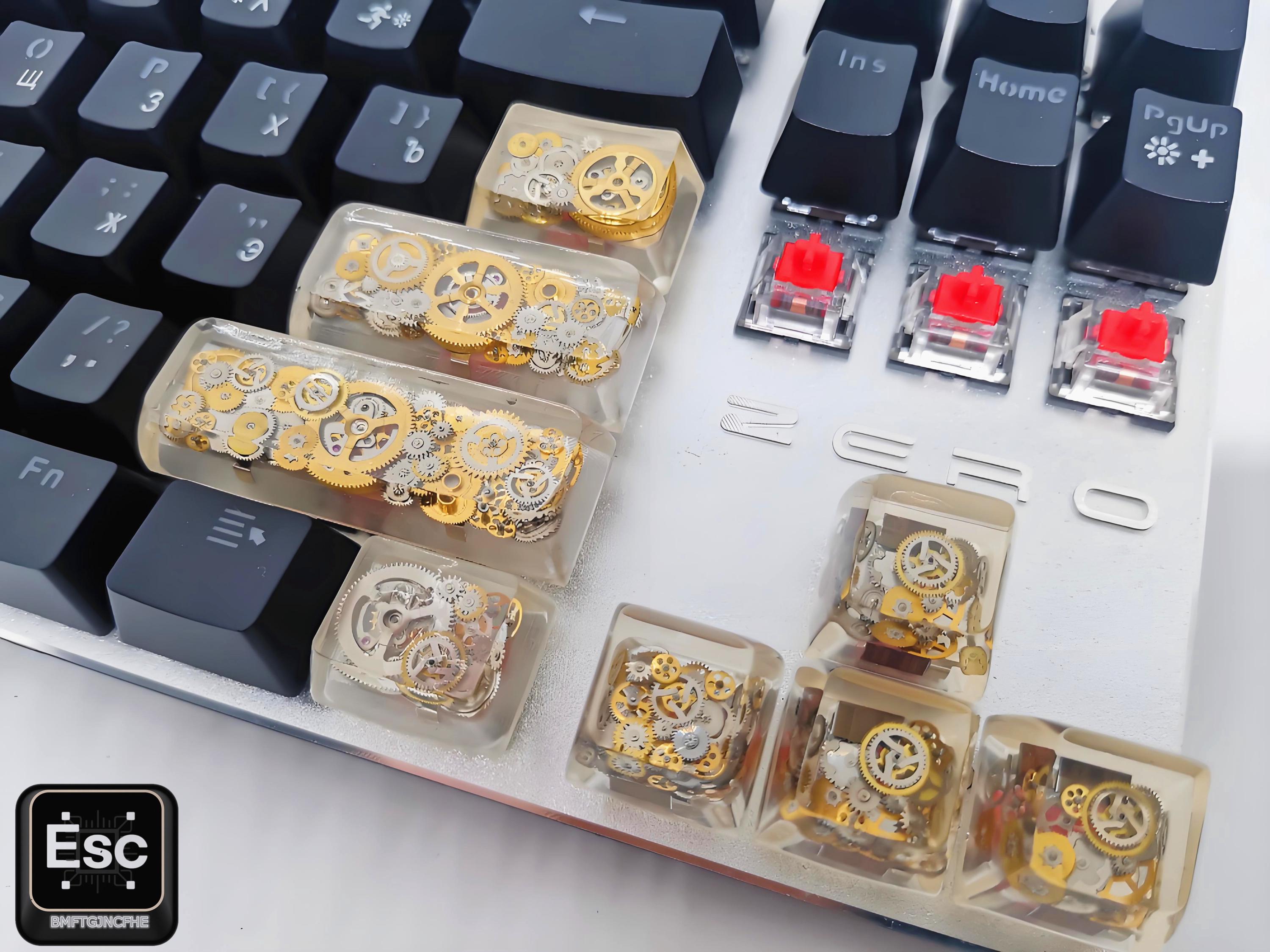 Steampunk Gear Artisan Keycap: Resin & Metal MX Switch Keyboard - Etsy