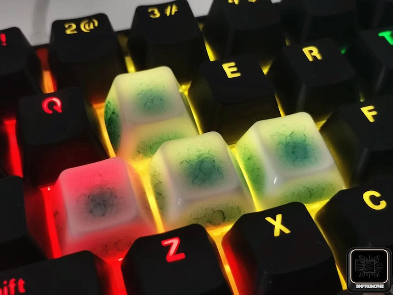 Custom Ceramic Keycap Set: Unique Artisan Keycaps, Translucent ...