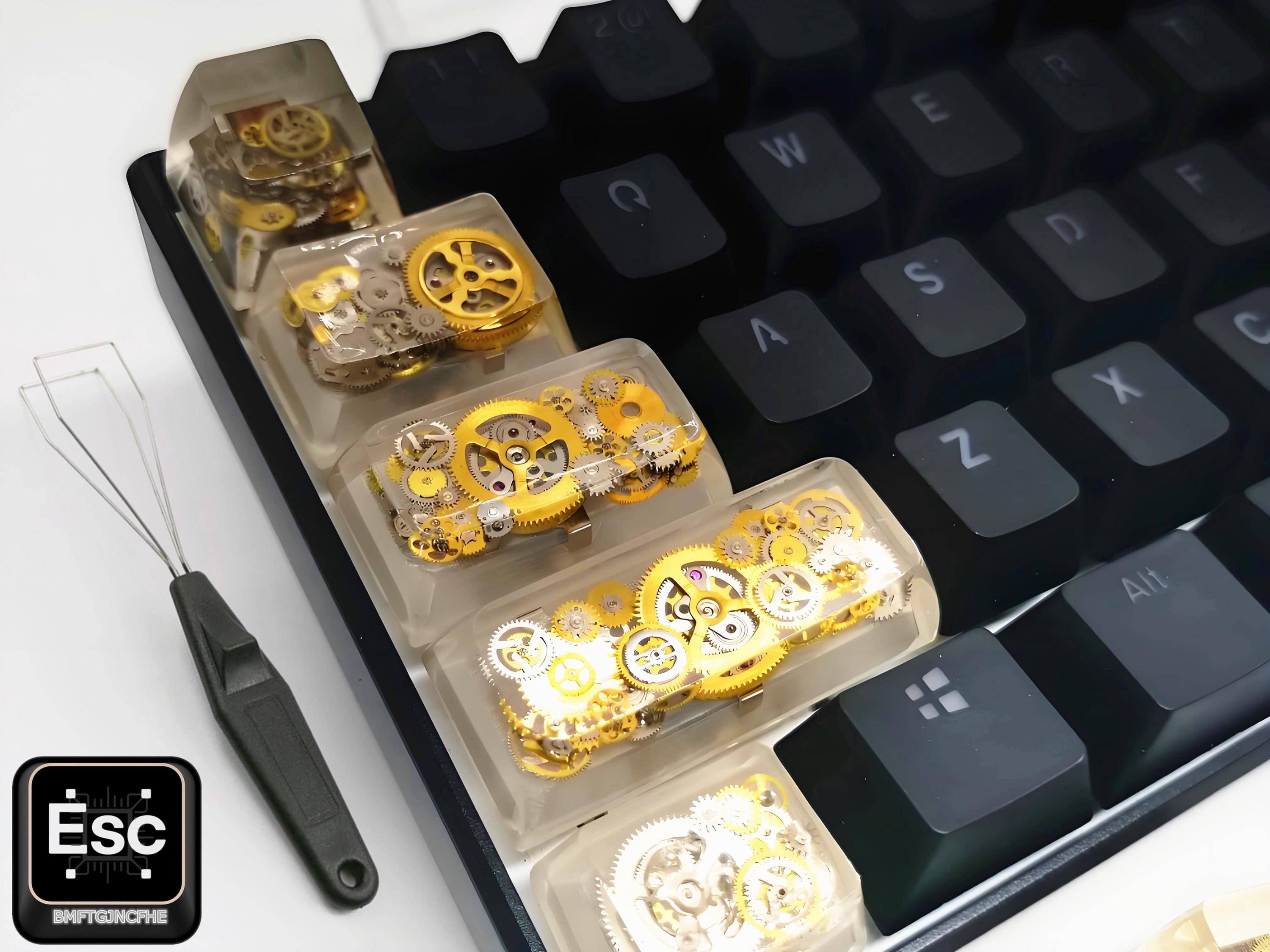 Steampunk Gear Artisan Keycap: Resin & Metal MX Switch Keyboard - Etsy