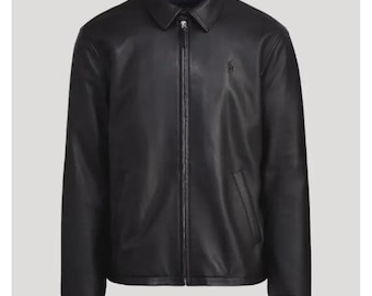 Vintage 90s Polo Ralph Lauren Cowhide Leather Biker Jacket: Buco