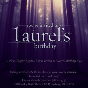 CUSTOM Twilight Birthday Invitation