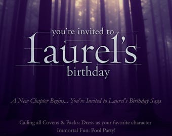 Faire-part d&#39;anniversaire Twilight personnalisé