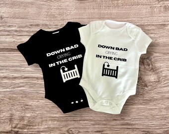 Down Bad Crying in the Crib Taylor Swift Inspired Baby Bodysuit