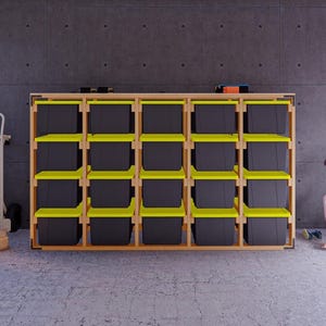 DIY Tote Storage Rack Plan | 5x4 20-unit for 27 Gallon Totes | PDF Download only