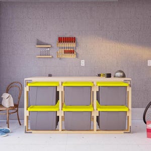 DIY Tote Storage Rack Plan | 3x2 6-unit for 27 Gallon Totes | PDF Download only