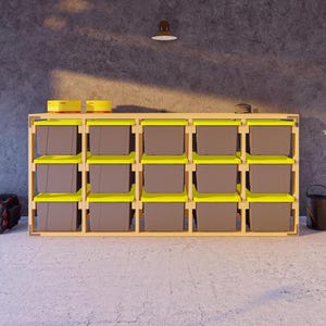 DIY Tote Storage Rack Plan | 5x3 15-unit for 27 Gallon Totes | PDF Download only