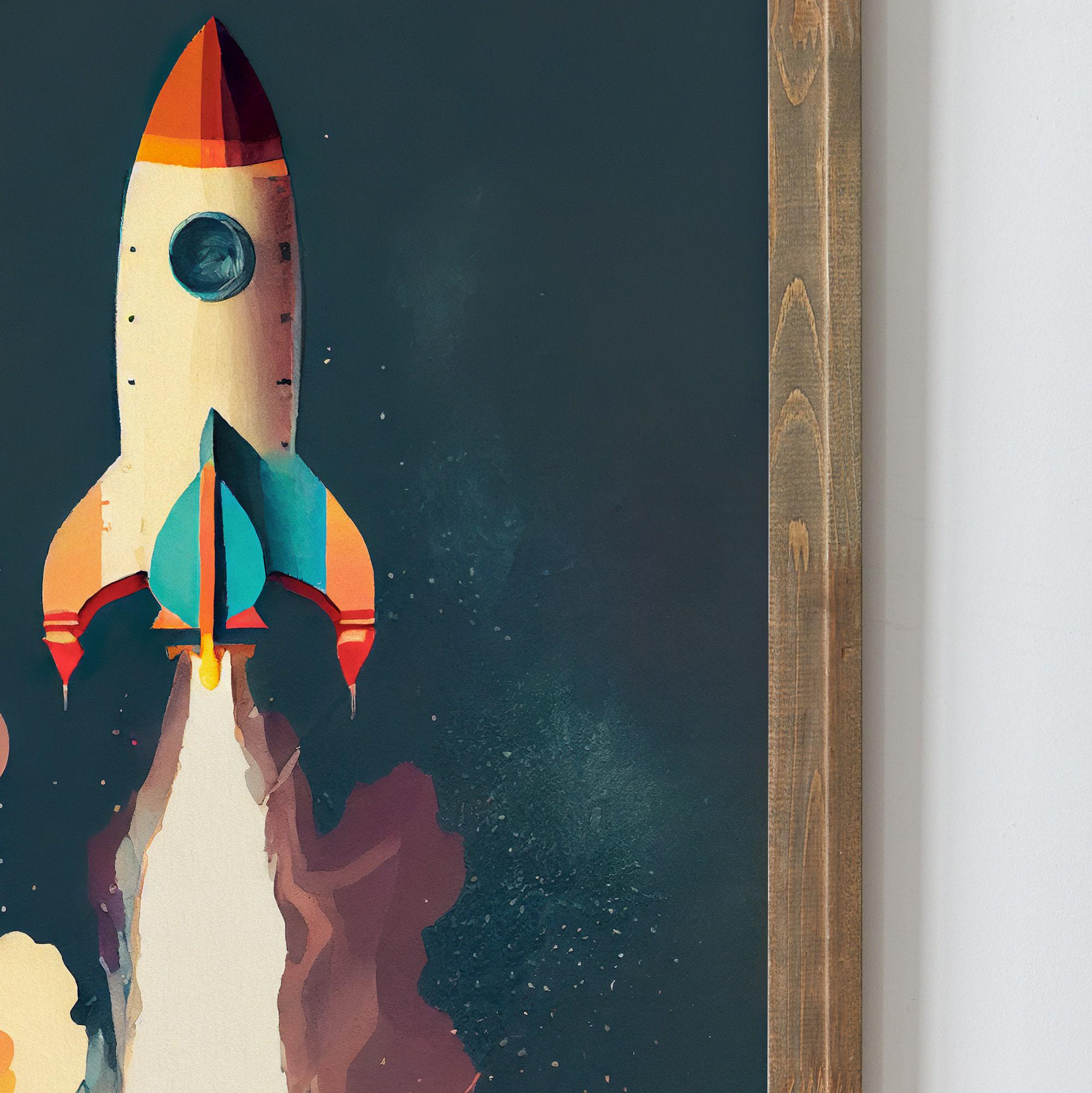 Set of 3 Space Adventure Nursery Art Prints | Astronaut Rocket Ship and ...