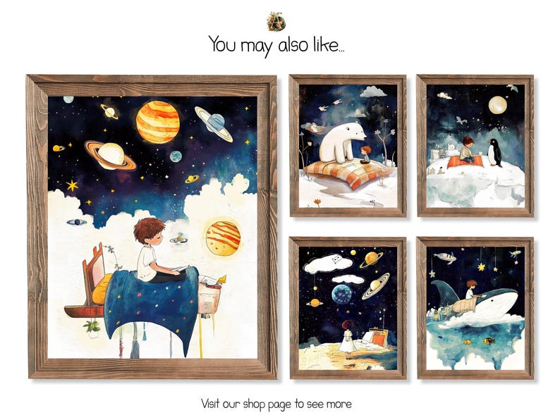 Set of 3 Space Adventure Nursery Art Prints | Astronaut Rocket Ship and ...