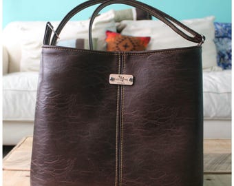 Lauren bag - Tote bag - brown recycled leather bag - brown hobo bag - Custom listing - tote bag - slouch bag