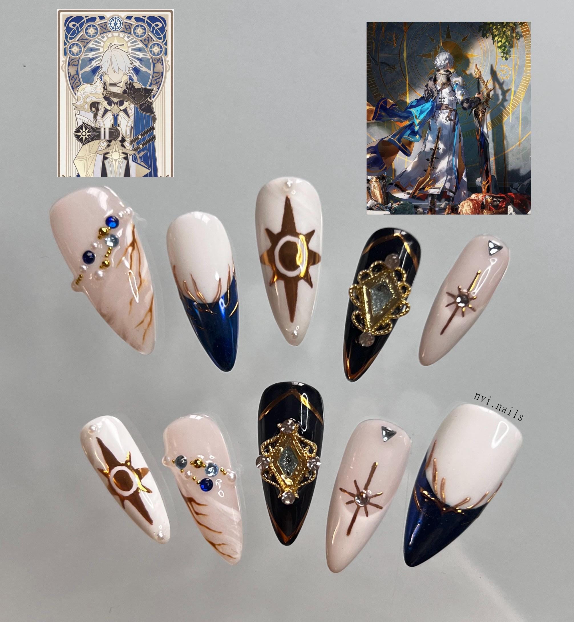 ファイノンホンカイスターレールプレスオンネイル | ハンドメイド