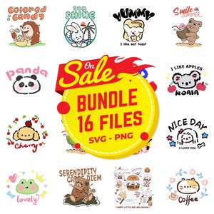 Paquete de adorable panda de verano, adorable animal SVG, diseño digital, camiseta PNG con personaje de dibujos animados de koala, amante de los perros y gatos, conejito soleado