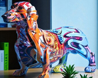 Mannequin Chien Réaliste - Teckel Debout, Tête Et Pattes Amovibles - 35 Cm De Haut, En PRFV - Pour Exposition De Vêtements Pour Animaux Ou Décoration - 6