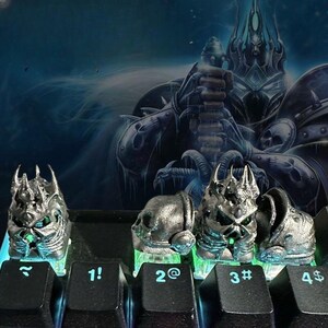 Set di 3 tasti 3D Lich King di World of Warcraft per tastiera meccanica
