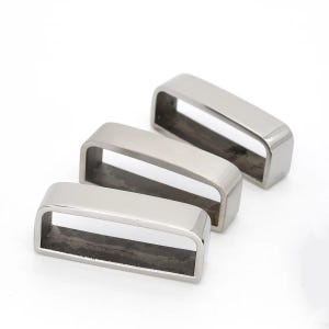 Passante per cintura a forma di D in acciaio inossidabile, 40 mm