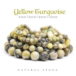 Grass Yellow Natural Stone Beads: DIY Jewelry Making, 4-10mm