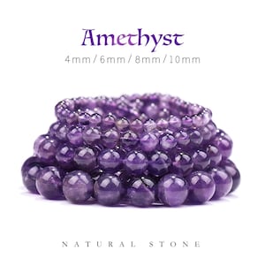 Purple Amethyst Crystal Beads: DIY Jewelry Making, Healing Stone