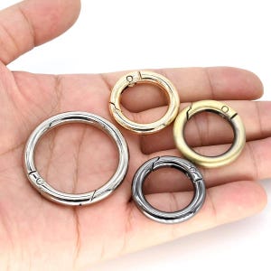 Llavero con clip de anilla en O Spring Gate para bolsos de manualidades de cuero