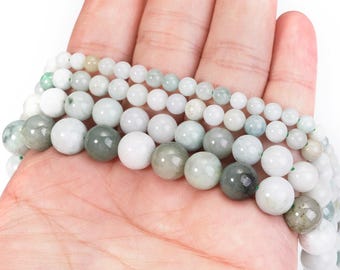Burmese Jade Beads - Natural Round Gemstone Beads for DIY Jewelry Making, Bracelets, Necklaces, Accessories