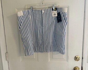Falda pantalón de mujer Lee a rayas azules y blancas, nueva con etiquetas.