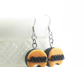 Polymer Clay Earrings, Halloween Earrings, Statement Earrings, Cupcake Earrings, Darling Earrings, Handmade Gift, Clay Jewelry, Miniature