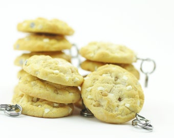 Food Jewelry, Cookie Charm, Miniature Food, Cookie Jewelry, Polymer Clay Food, Stitch Marker, Food Charm, Progress Keeper, Knitting Notion