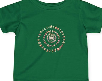 Spiral Alphabet Toddler Tee: Educational Nature-Inspired Kids T-Shirt